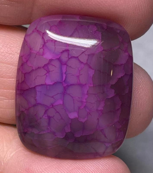 Rectangle 27x22mm Dragon Vein Agate Cabochon 02