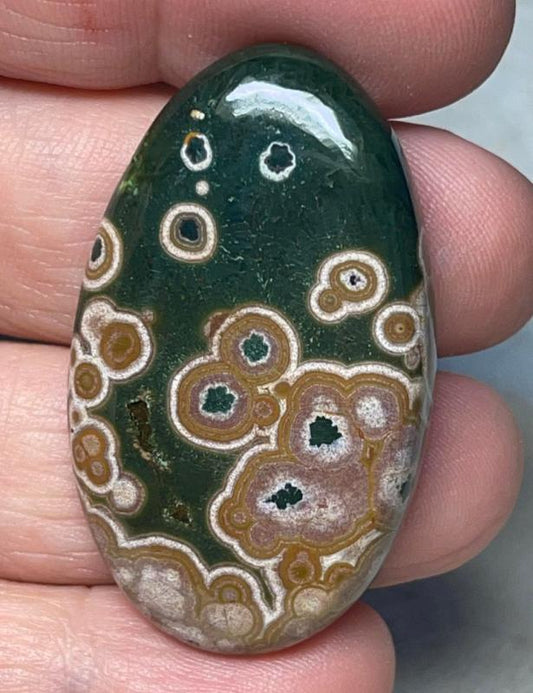 Oval 42x25mm Ocean Jasper Cabochon 12