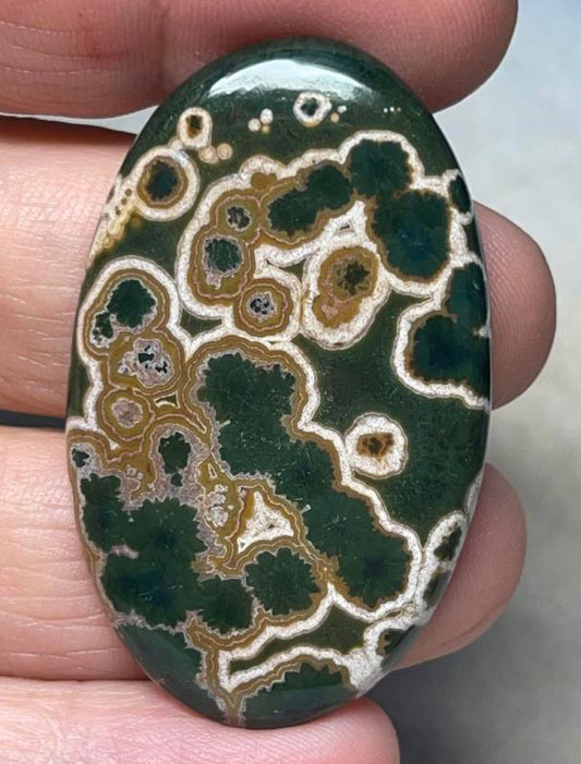 Oval 46x28mm Ocean Jasper Cabochon 16