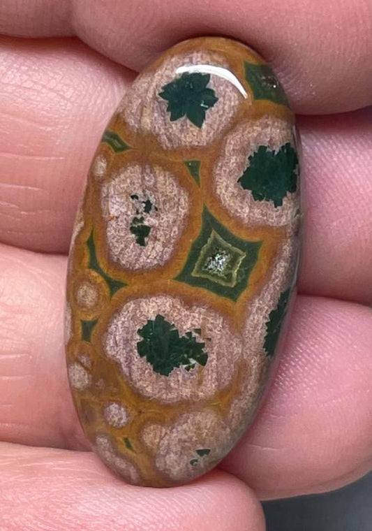 Oval 32x16mm Ocean Jasper Cabochon 18