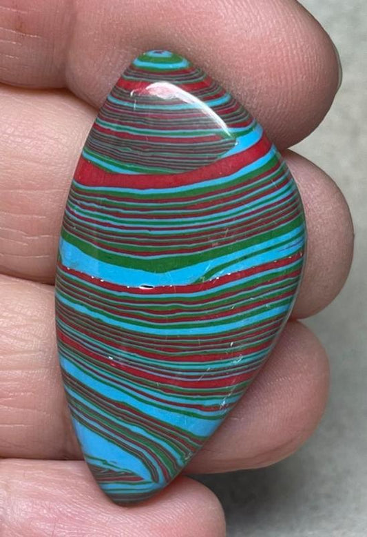 Freeform 42x22mm Rainbow Calsilica Cabochon 04