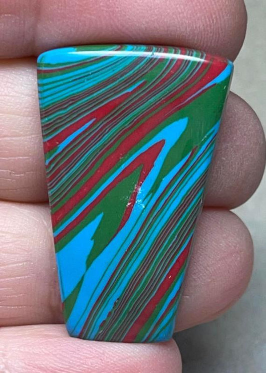 Freeform 35x21mm Rainbow Calsilica Cabochon 09