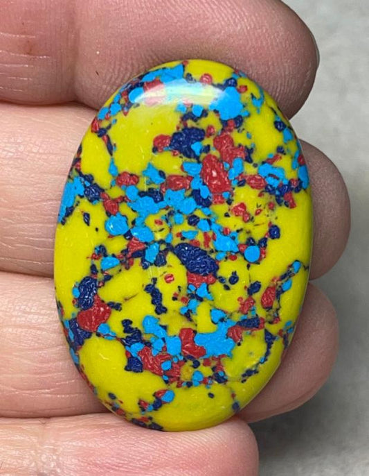 Oval 38x25mm Rainbow Calsilica Cabochon 10