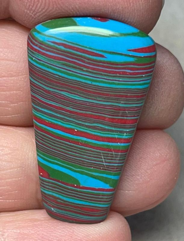 Freeform 34x20mm Rainbow Calsilica Cabochon 29