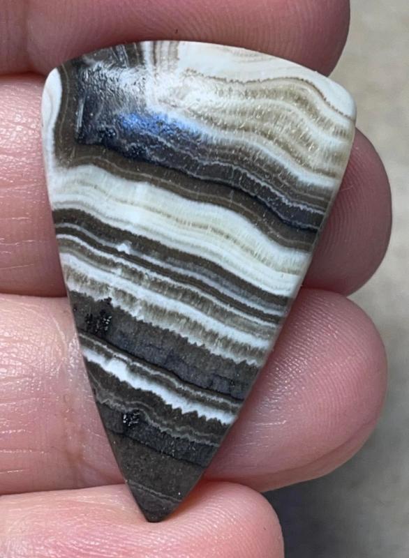 Freeform 36x23mm Zebra Calcite Cabochon 12