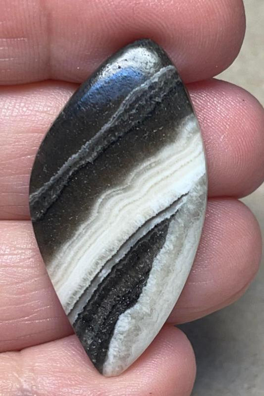 Freeform 41x21mm Zebra Calcite Cabochon 15