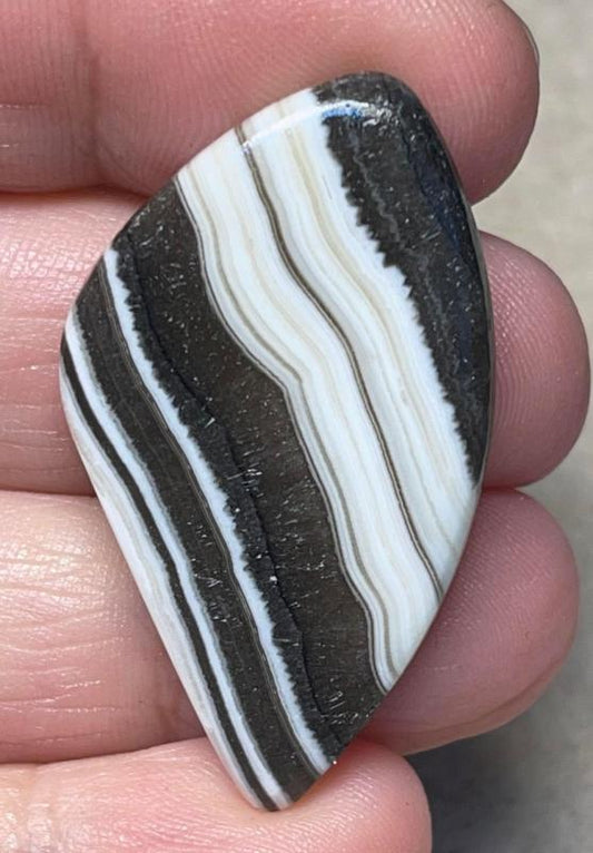 Freeform 41x24mm Zebra Calcite Cabochon 26