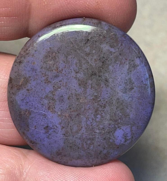 Round 32x32mm Purple Jade Cabochon 07