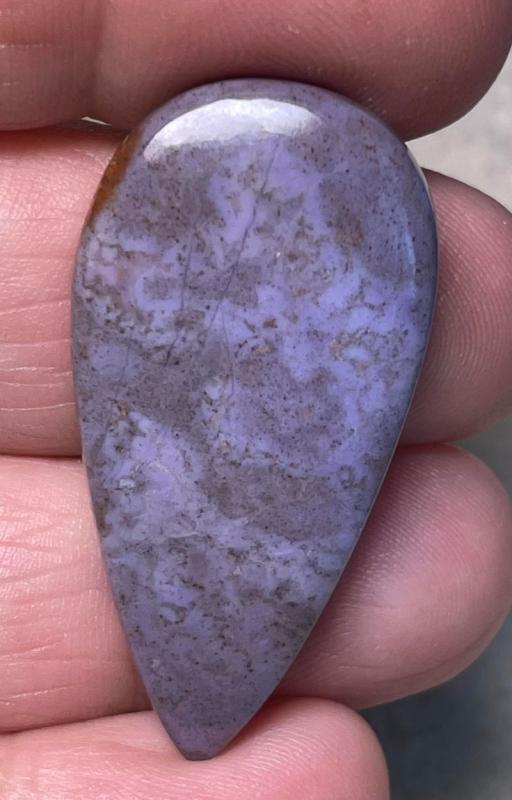 Teardrop 39x20mm Purple Jade Cabochon 26