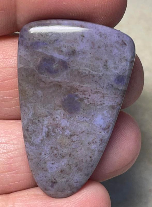 Freeform 38x25mm Purple Jade Cabochon 28