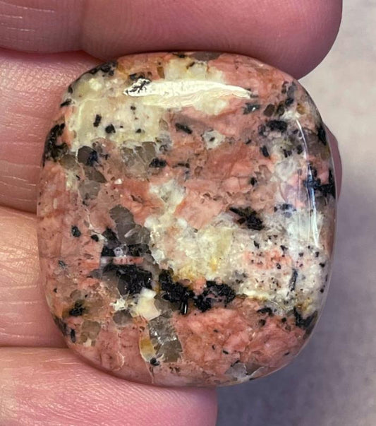 Rectangle 32x28mm Flower Jasper Cabochon 02