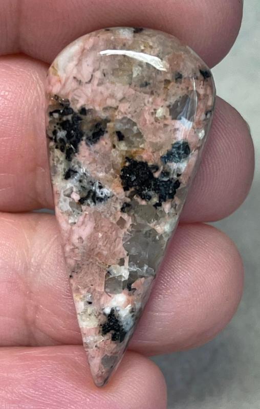 Teardrop 40x18mm Flower Jasper Cabochon 12