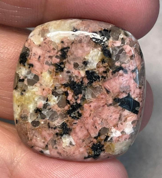Rectangle 30x27mm Flower Jasper Cabochon 14