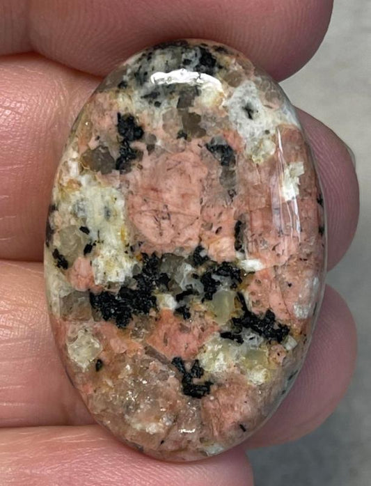 Oval 34x23mm Flower Jasper Cabochon 19