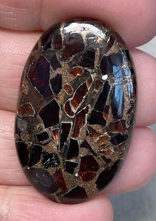 Oval 38x24mm Mohave Garnet Cabochon 22