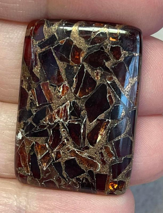 Rectangle 33x23mm Mohave Garnet Cabochon 23