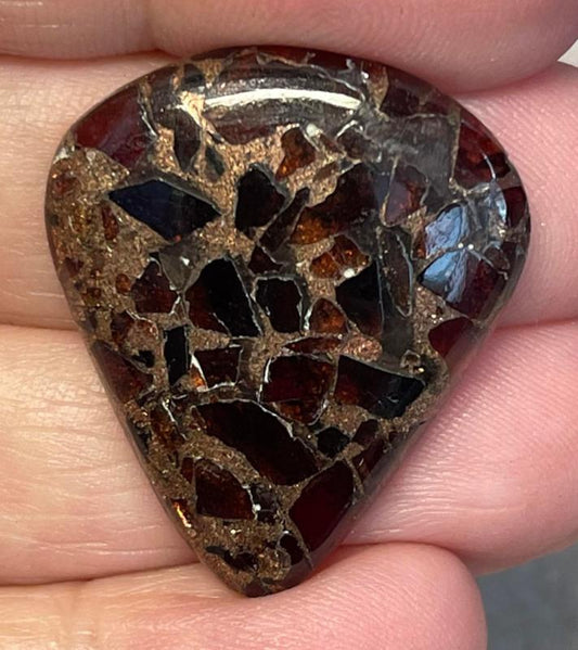 Teardrop 30x26mm Mohave Garnet Cabochon 27