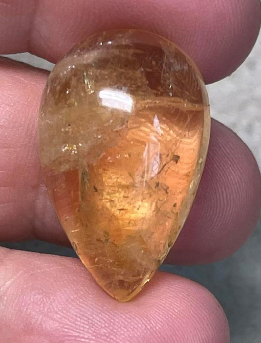 Teardrop 27x17mm Citrine Cabochon 20
