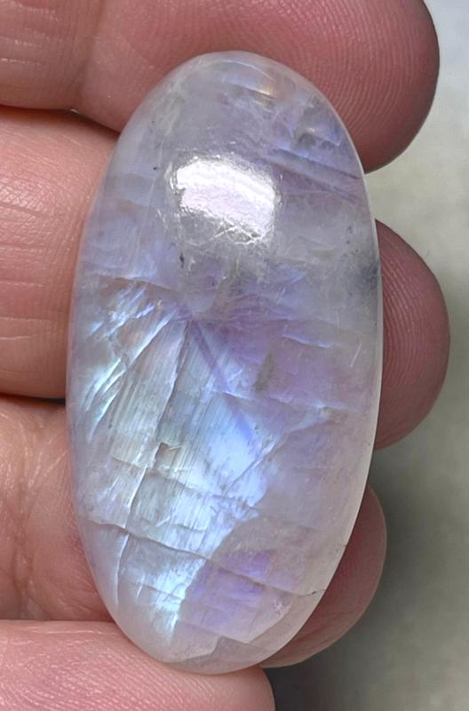 Oval 40x20mm Rainbow Moonstone Cabochon 35
