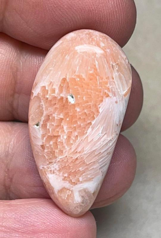 Freeform 34x17mm Pink Scolecite Cabochon 17