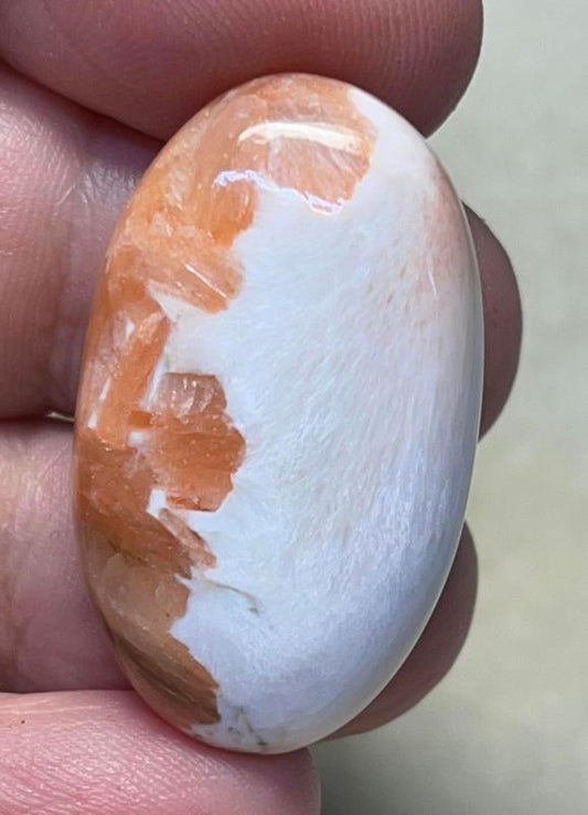 Oval 34x20mm Pink Scolecite Cabochon 19