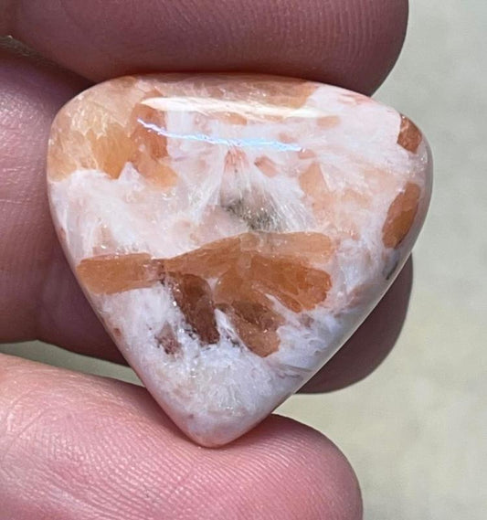 Teardrop 23x24mm Pink Scolecite Cabochon 20