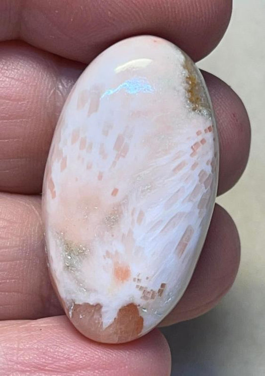 Oval 35x19mm Pink Scolecite Cabochon 24