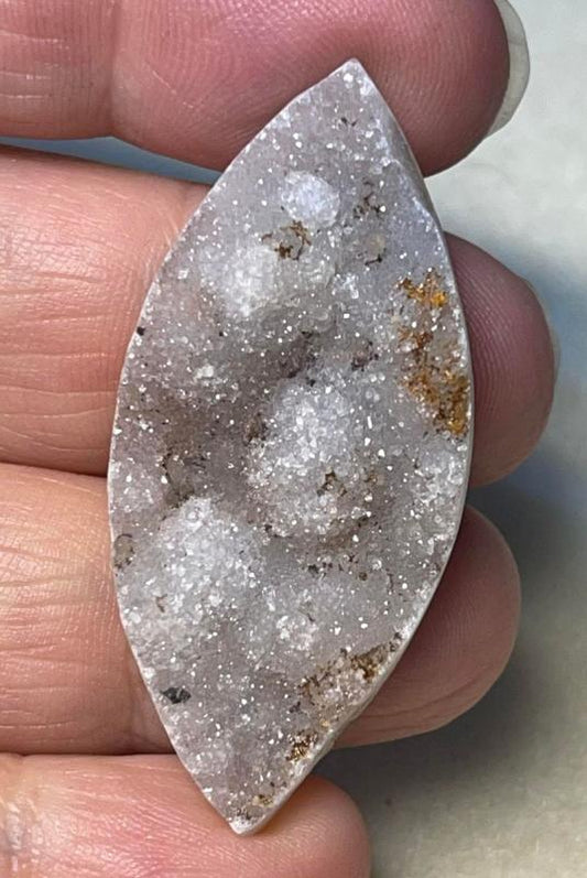 Marquise 47x21mm Druzy Desert Chalcedony Cabochon 03