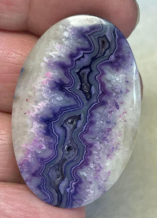 Oval 44x28mm Colour Enhanced Agate Cabochon 03