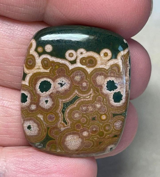 Rectangle 30x24mm Ocean Jasper Cabochon 02