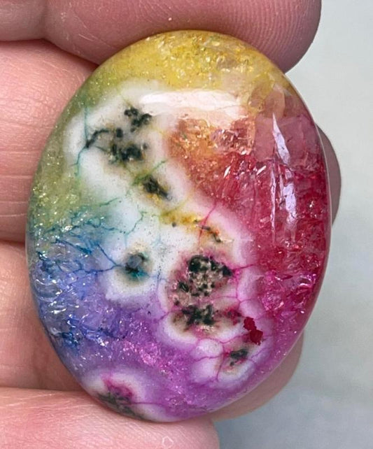 Oval 35x27mm Rainbow Solar Quartz Cabochon 02