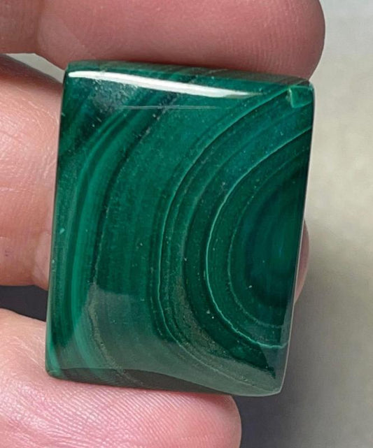 Rectangle 28x21mm Malachite Cabochon 33