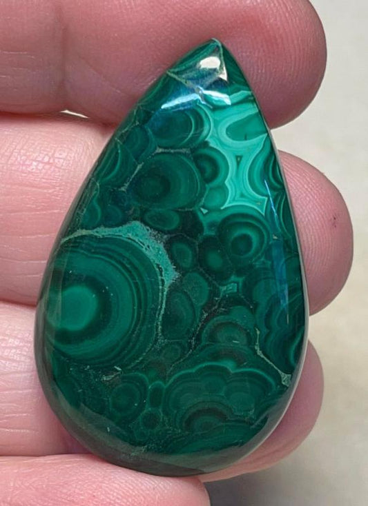 Teardrop 41x25mm Malachite Cabochon 34