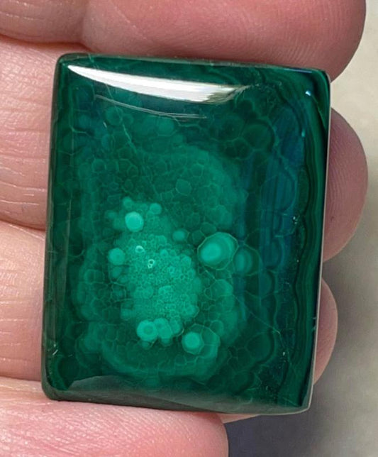 Rectangle 30x23mm Malachite Cabochon 37