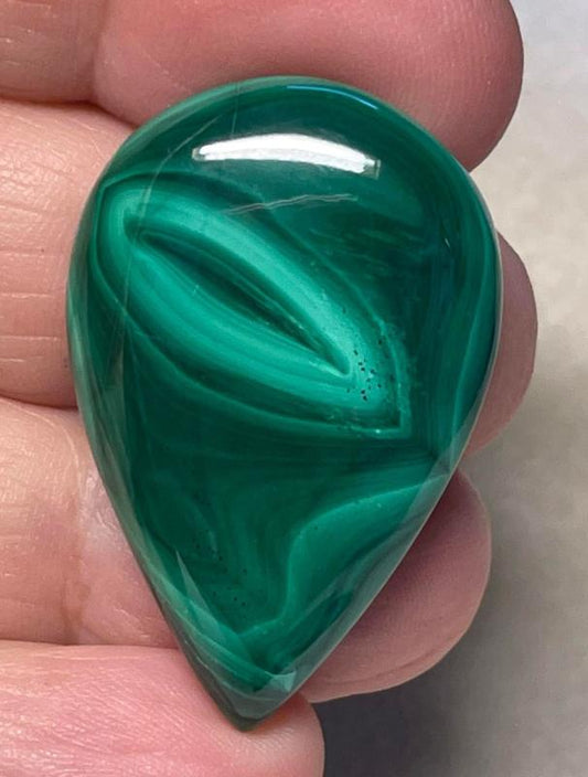Teardrop 37x24mm Malachite Cabochon 39