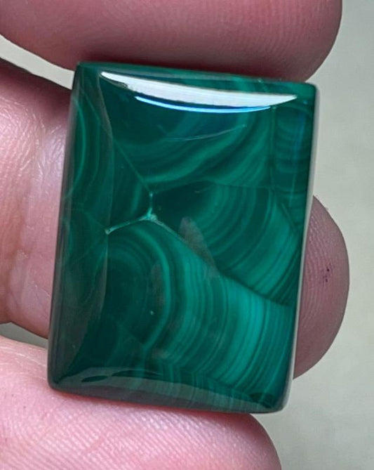 Rectangle 23x17mm Malachite Cabochon 42