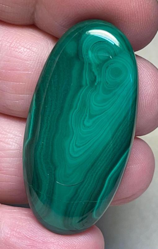 Oval 42x21mm Malachite Cabochon 44