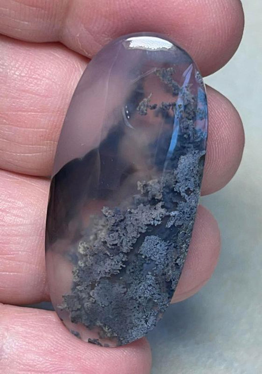 Oval 43x20mm Lichen in Quartz Cabochon 80