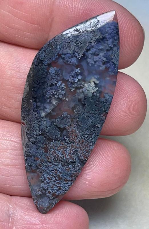 Freeform 53x21mm Lichen in Quartz Cabochon 88