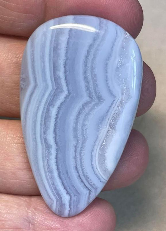 Teardrop 49x29mm Blue Lace Agate Cabochon 43