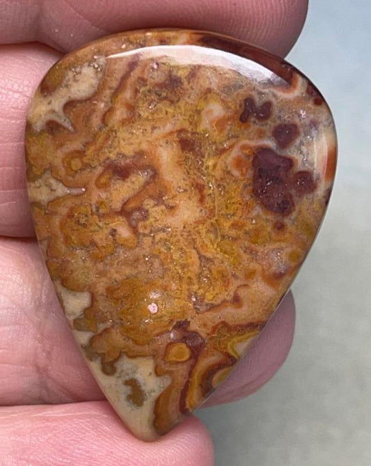 Teardrop 38x28mm Dryhead Agate Cabochon 06
