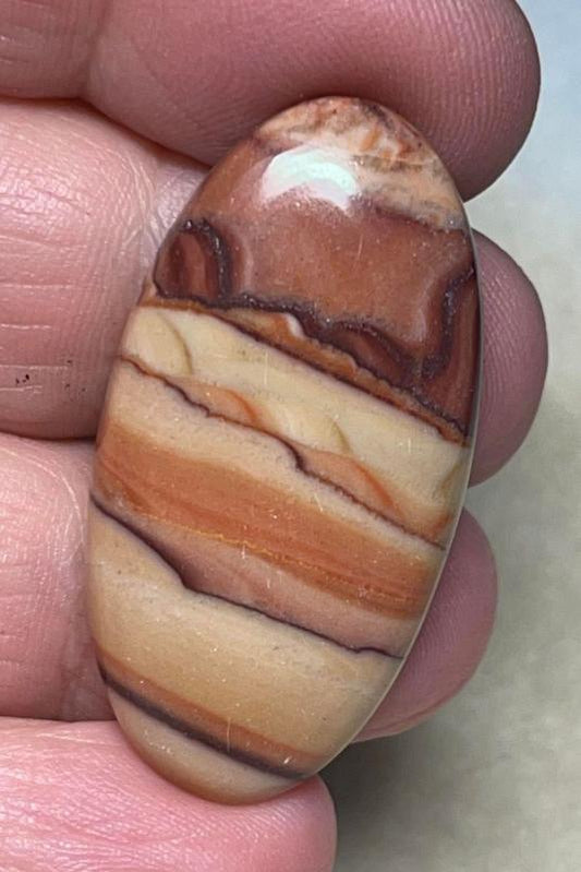Oval 38x20mm Rolling Hills Wave Dolomite Cabochon 02