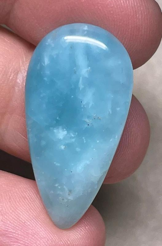 Teardrop 32x16mm Hemimorphite Cabochon 01