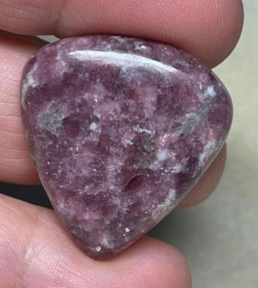 Teardrop 30x28mm Lepidolite Cabochon 18