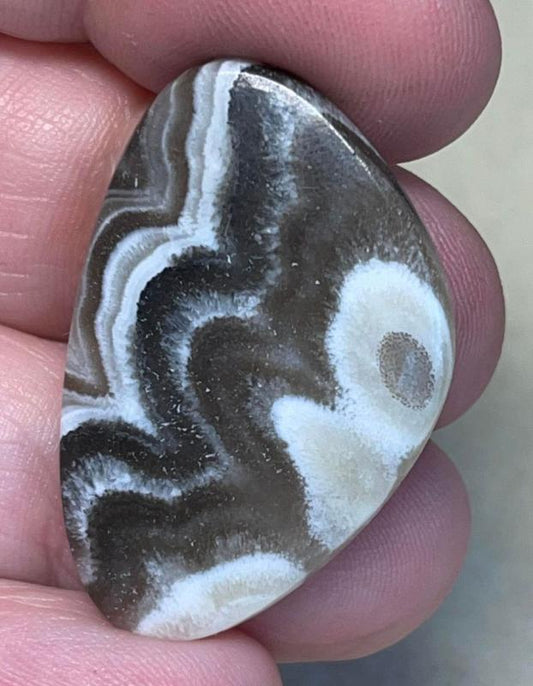 Freeform 34x22mm Zebra Calcite Cabochon 30