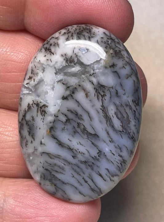 Oval 39x27mm Dendritic Opal Cabochon 03