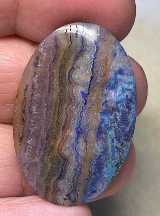 Oval 37x24mm Indonesian Crazy Lace Jasper Cabochon 92
