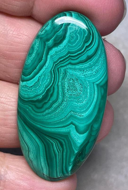 Oval 46x24mm Malachite Cabochon 58