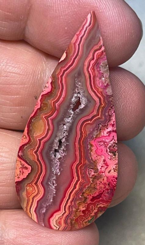 Teardrop 46x21mm Colour Enhanced Agate Cabochon 10