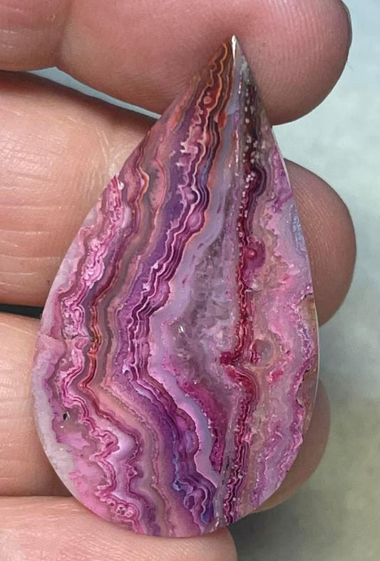 Teardrop 43x24mm Colour Enhanced Agate Cabochon 11